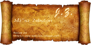 Jász Zebulon névjegykártya